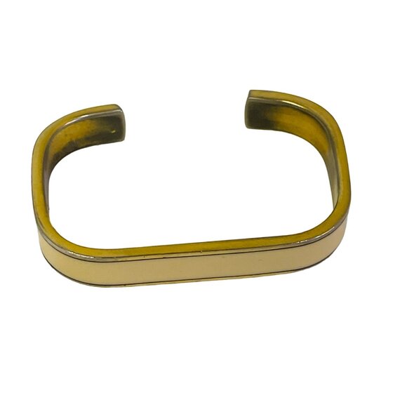 Vintage Gucci Cuff Bracelet Gold-Tone Square  Bangle 2 1/2" x 1 1/2" - Picture 3 of 11